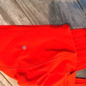 Lululemon Women’s Leggings – Size 10 – Bright Red/Orange